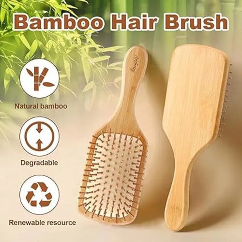 Natural Bamboo Hair Comb – Detangle, Reduce Static & Promote Healthy Scalp