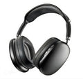 Black over-ear headphones on a white background