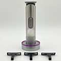 Hair trimmer with attachments on a white background
