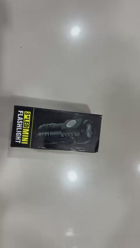Rechargeable 3-LED Mini Flashlight – Portable Emergency Touch Light