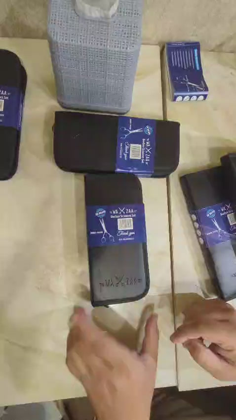 WAXZAA Professional Barber Scissors Kit – Premium Hair Cutting Accessories