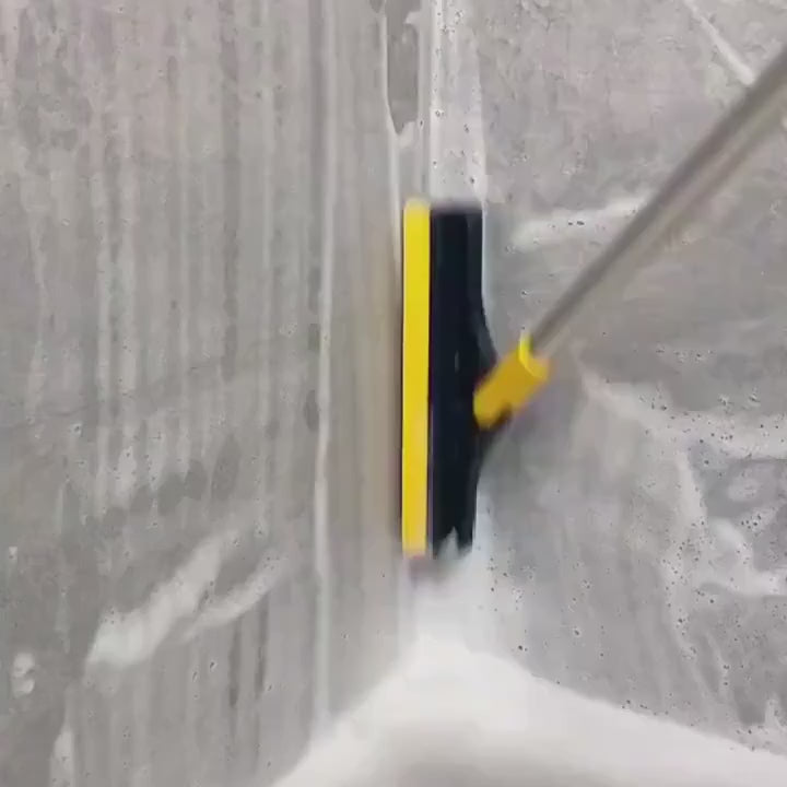 Broom Wiper 2-in-1 Dual Purpose Cleaning Tool – Strong Bristles & Built-In Wiper Blade