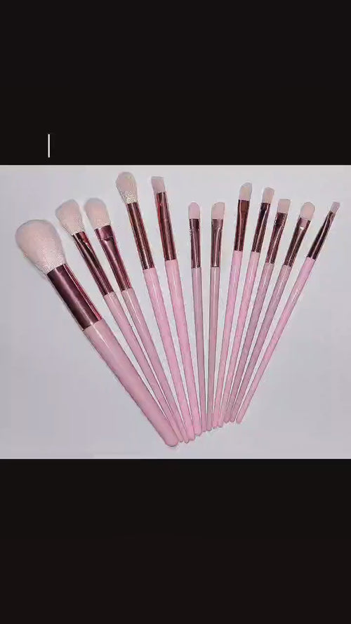 13 Pieces Soft Fluffy Makeup Brush Set – Cosmetics Brush Kit in Pink